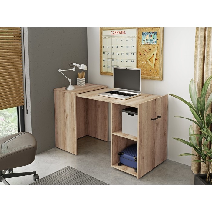 Bureau pliable spécial petite espace collection FLIP coloris chêne.