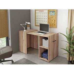 Bureau pliable spécial petite espace collection FLIP coloris chêne.