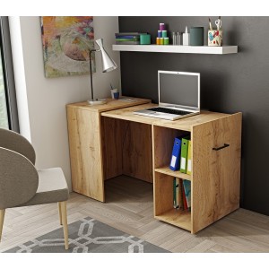 Bureau pliable spécial petite espace collection FLIP coloris Pin.
