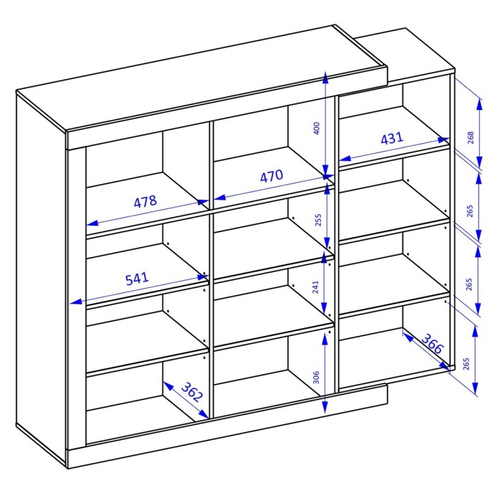 Vitrine petit modèle design coloris chêne et blanc brillant collection SINATRA.