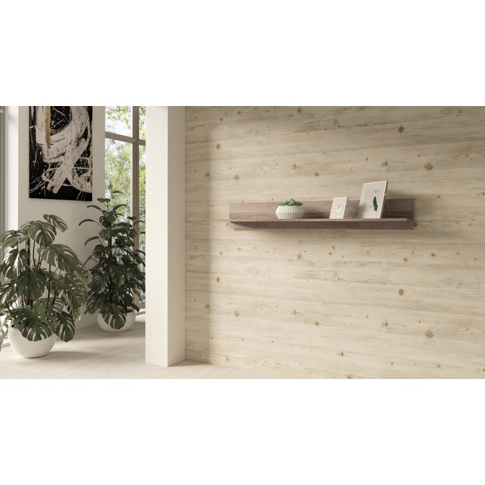 Étagère murale design 150cm Coloris chêne. Collection BELMONT.