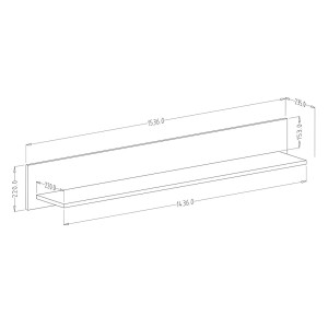 Étagère murale coloris blanc effet bois et chêne. Collection JUDY.