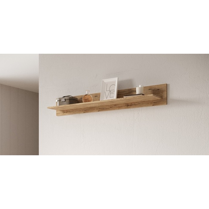 Étagère murale coloris chêne. Collection JUDY.