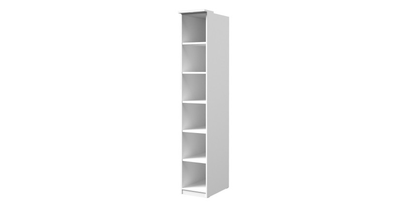 Bibliothèque pour dressing collection MODULO coloris blanc avec LED incluses.