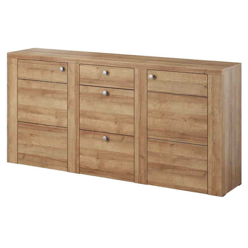 Buffet design 175cm pour salon couleur chêne collection SANTIAGO.