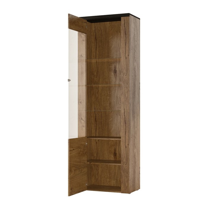 Ensemble de 5 meubles de salon collection SANTIAGO. Coloris chêne.