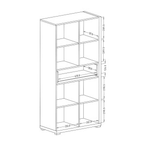 Bahut pour salon ou salle à manger couleur blanc et chêne collection MENDOZA.