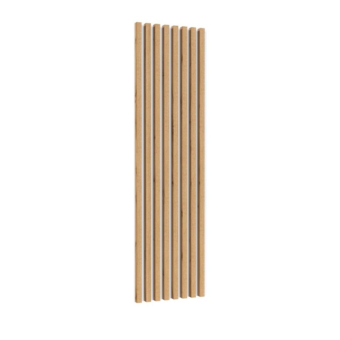 Lamelles murale XL aspect chêne sur support fond blanc collection CLARA
