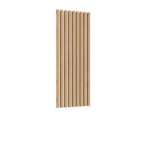 Lamelles murales verticales aspect chêne sur support fond blanc collection CLARA