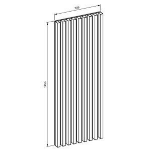 Lamelles murales verticales aspect chêne sur support fond blanc collection CLARA