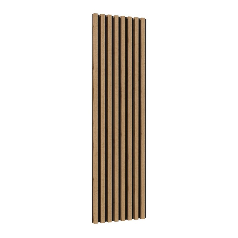 Lamelles murale XL aspect chêne sur support fond noir mat collection CLARA