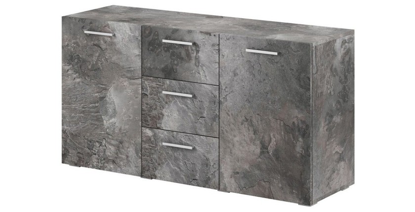 Buffet 130cm pour salon effet ardoise collection CONNOR.