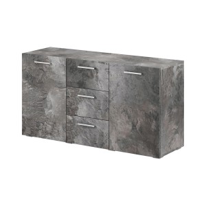 Buffet 130cm pour salon effet ardoise collection CONNOR.