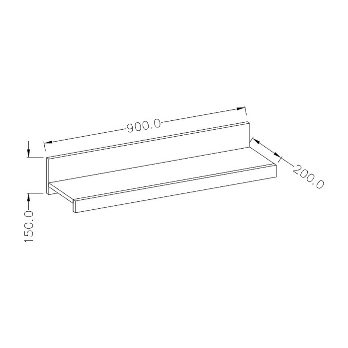 Lot de 2 étagères murales coloris gris brillant. Collection BOMBAY.