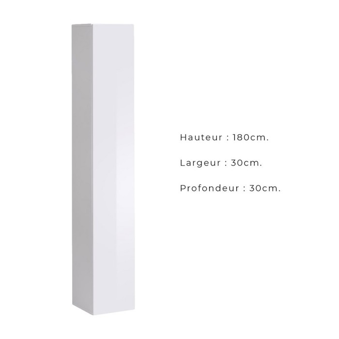 Armoire suspendue coloris blanc pour salon collection SWITCH.