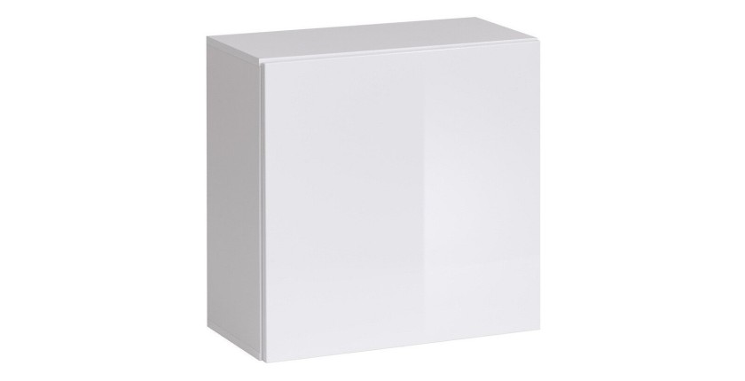 Armoire suspendue coloris blanc 60x60cm pour salon collection SWITCH.