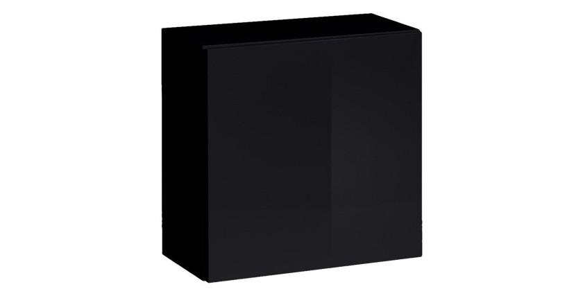 Armoire suspendue coloris noir 60x60cm pour salon collection SWITCH.