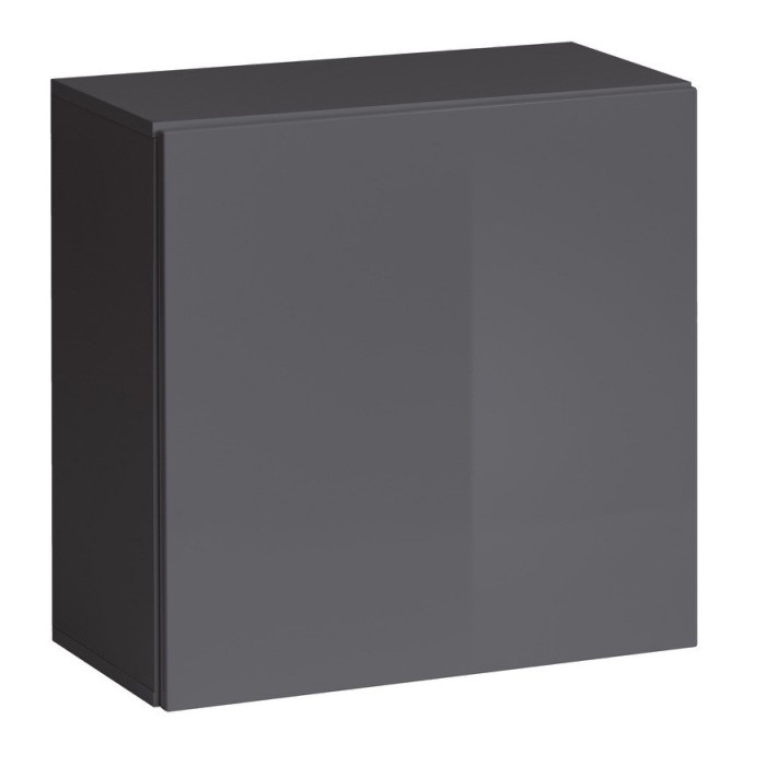 Armoire suspendue coloris gris 60x60cm pour salon collection SWITCH.