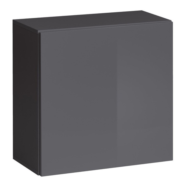 Armoire suspendue coloris gris 60x60cm pour salon collection SWITCH.