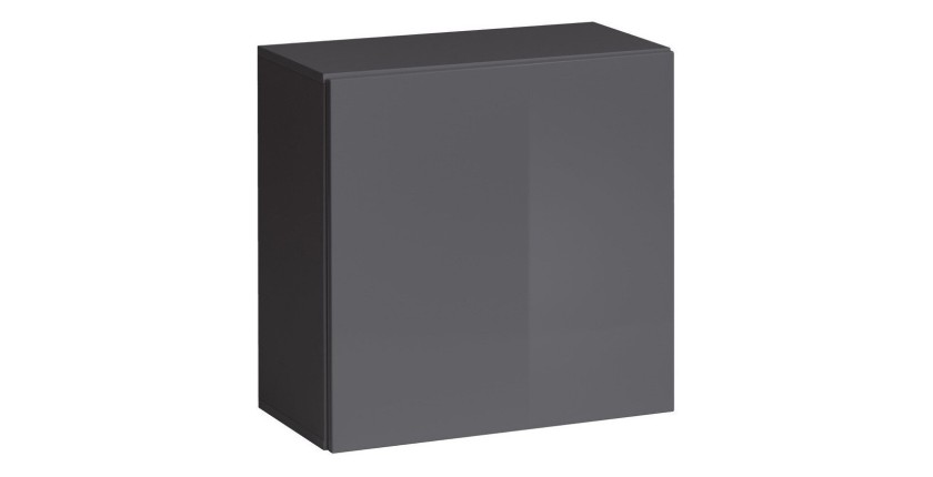Armoire suspendue coloris gris 60x60cm pour salon collection SWITCH.