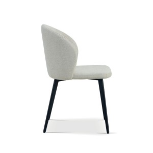 Chaise revêtement tissu pour salle à manger coloris beige. Collection HARDIN