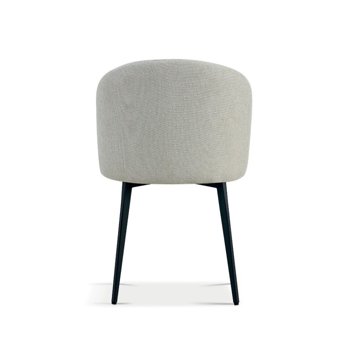 Chaise revêtement tissu pour salle à manger coloris beige. Collection HARDIN