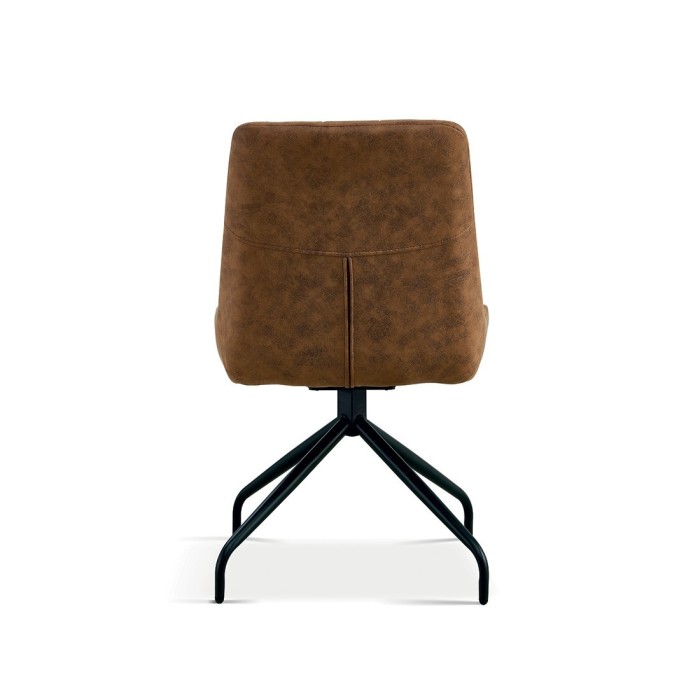 Chaise revêtement tissu pour salle à manger coloris brun clair. Collection FANNIN