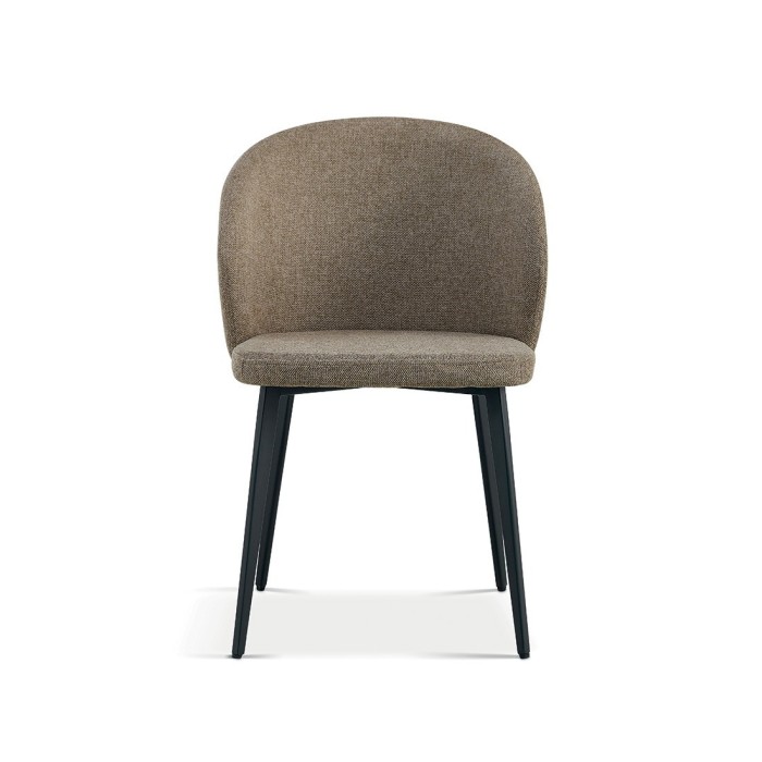 Chaise revêtement tissu pour salle à manger coloris sable. Collection HARDIN