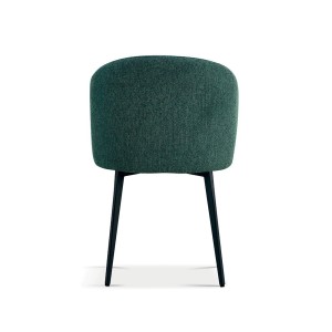 Chaise revêtement tissu pour salle à manger coloris vert. Collection HARDIN