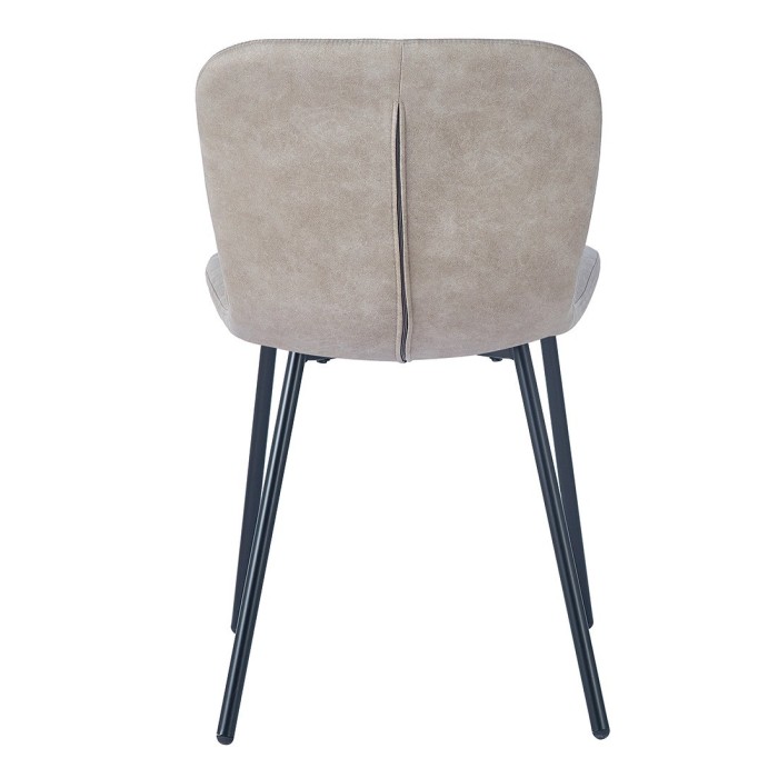 Chaise cuir PU pour salle à manger coloris beige. Collection ALCAN