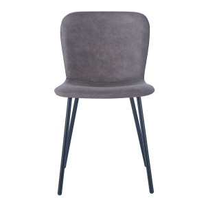 Chaise cuir PU pour salle à manger coloris taupe. Collection ALCAN