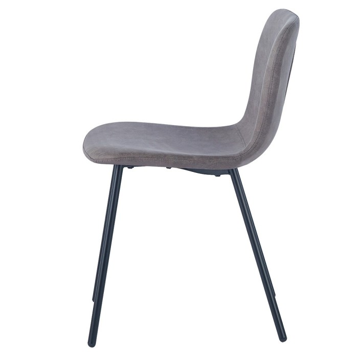 Chaise cuir PU pour salle à manger coloris taupe. Collection ALCAN