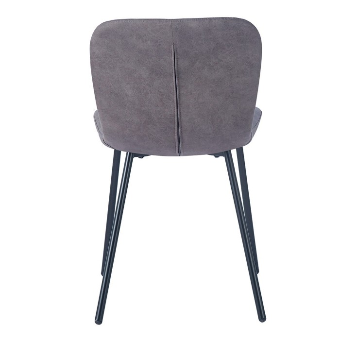 Chaise cuir PU pour salle à manger coloris taupe. Collection ALCAN