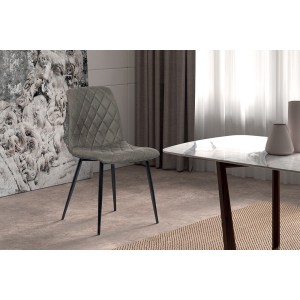 Chaise pour salle à manger coloris gris. Collection GRAZ.