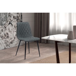 Chaise pour salle à manger coloris gris clair. Collection GRAZ