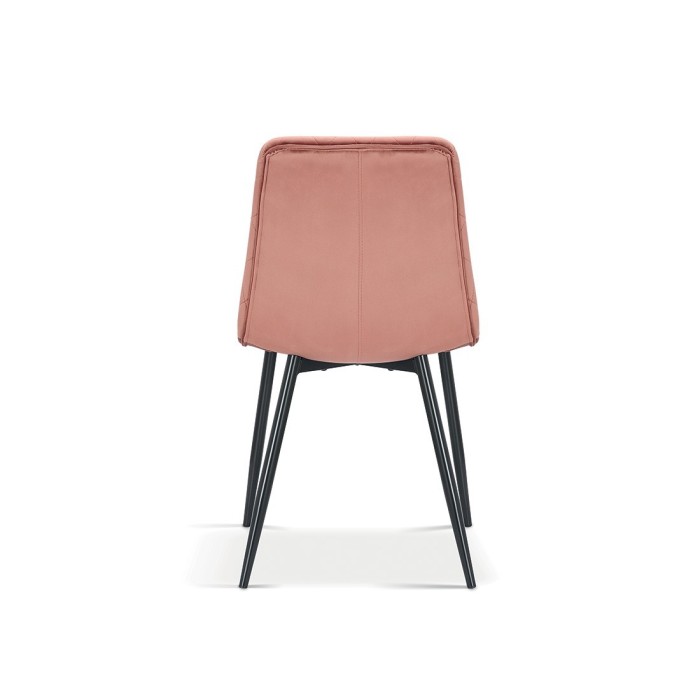 Chaise en velours rose pour salle à manger. Collection GRAZ