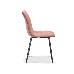 Chaise en velours rose pour salle à manger. Collection GRAZ