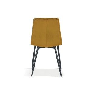 Chaise en velours or pour salle à manger. Collection GRAZ