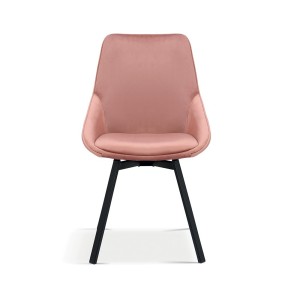 Chaise en velours rose pour salle à manger. Collection KIRU