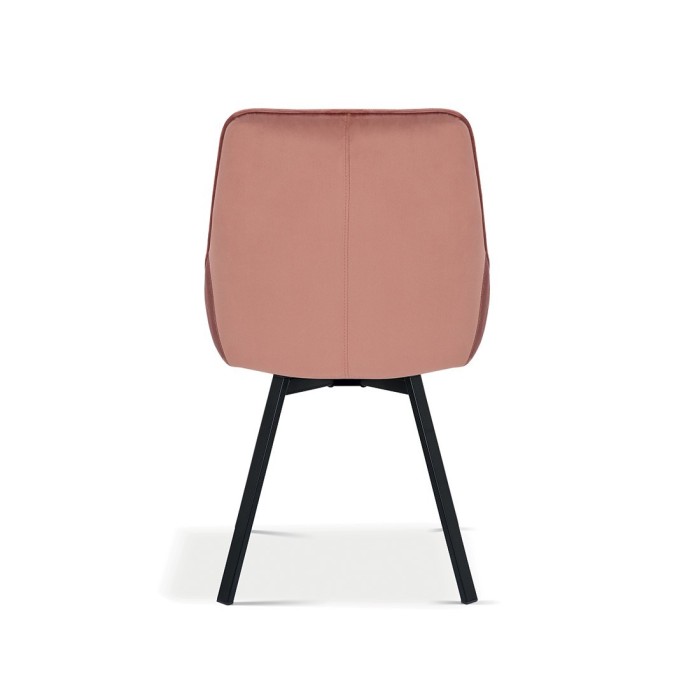 Chaise en velours rose pour salle à manger. Collection KIRU