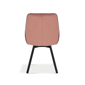 Chaise en velours rose pour salle à manger. Collection KIRU