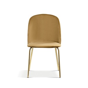 Chaise en velours or pour salle à manger. Collection NOUMEA