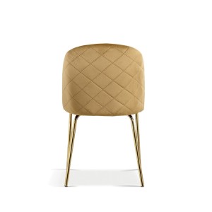 Chaise en velours or pour salle à manger. Collection NOUMEA