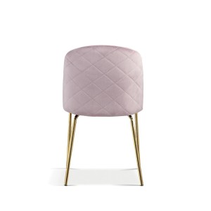 Chaise en velours rose pour salle à manger. Collection NOUMEA
