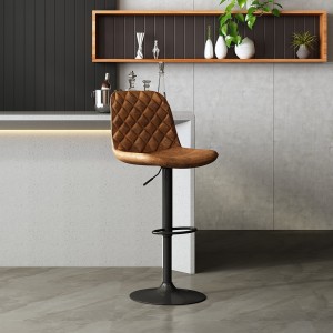 Tabouret de bar style vintage coloris cognac. Collection HOLLA.