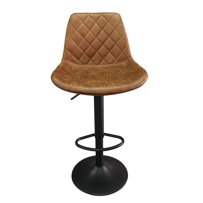 Tabouret de bar style vintage coloris cognac. Collection HOLLA.