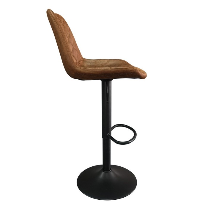 Tabouret de bar style vintage coloris cognac. Collection HOLLA.