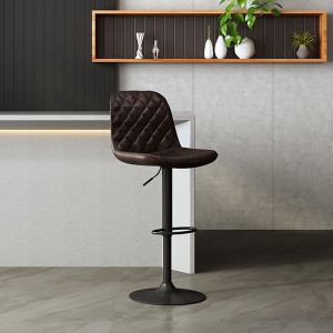 Tabouret de bar style vintage coloris brun foncé. Collection HOLLA.