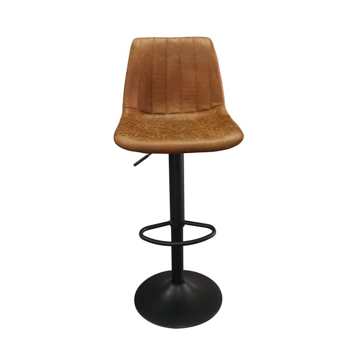 Tabouret de bar style vintage coloris cognac. Collection BELFAST.