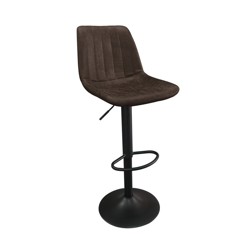 Tabouret de bar style vintage coloris brun foncé. Collection BELFAST.